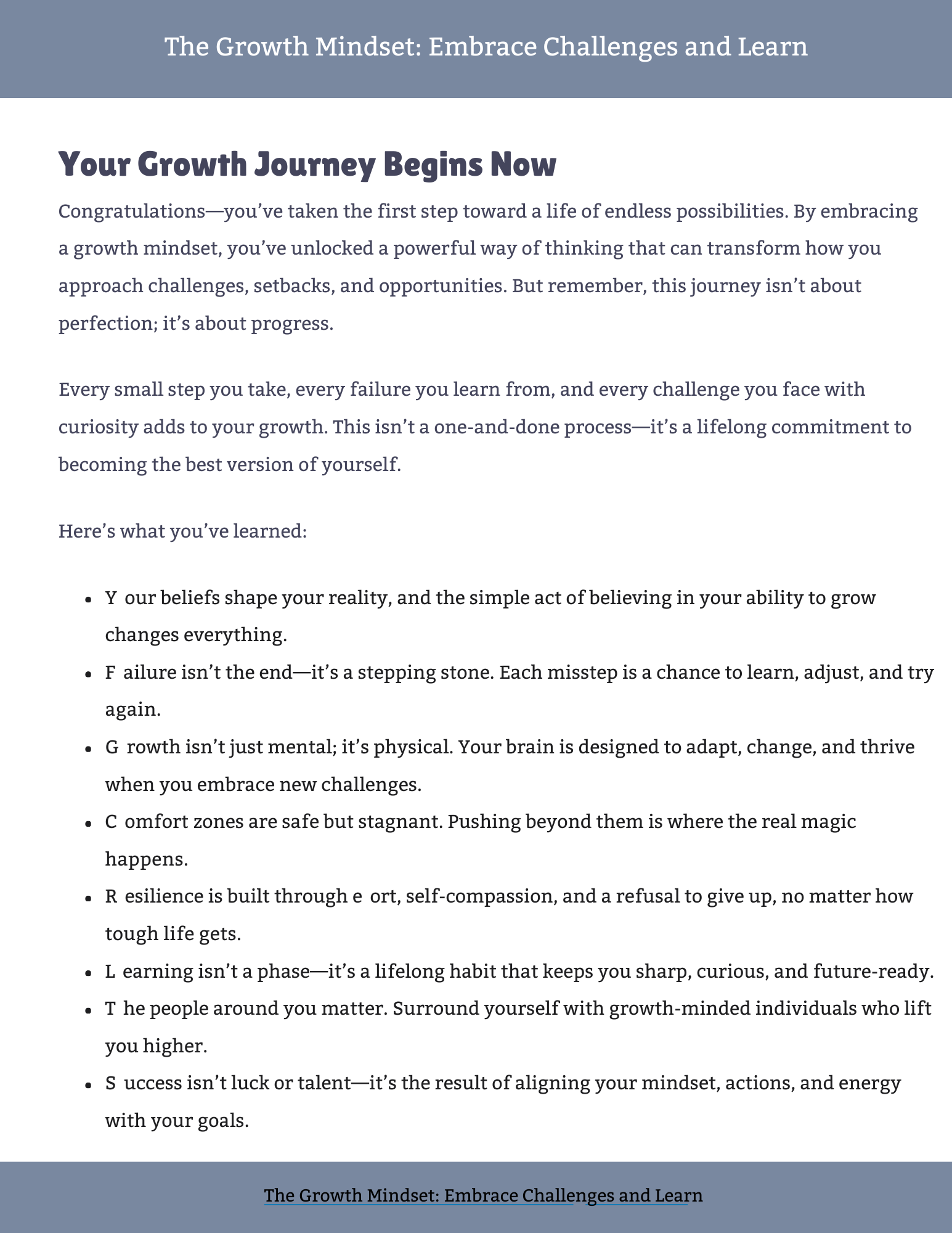 Growth Mindset- Embrace Challenges And learn