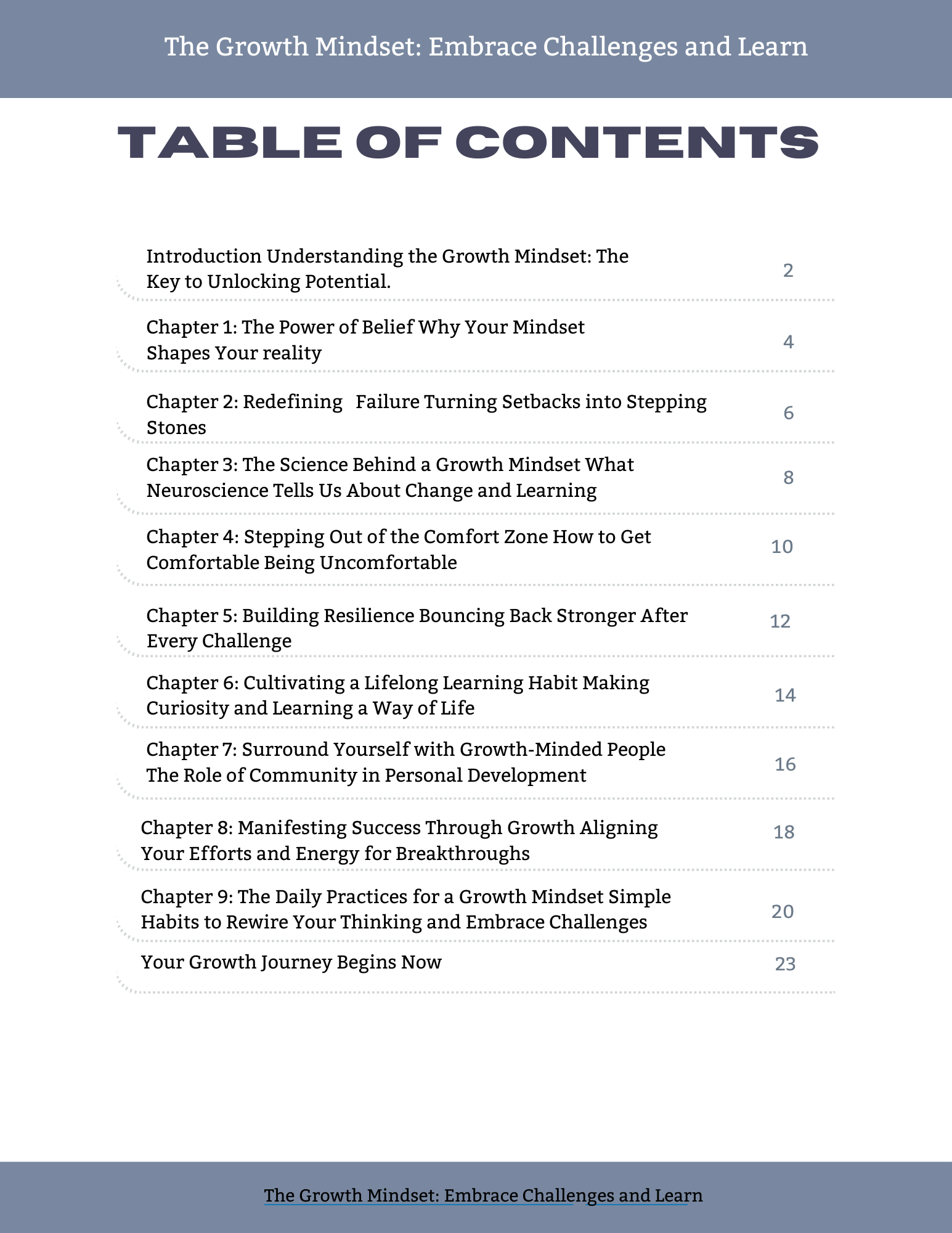 Growth Mindset- Embrace Challenges And learn