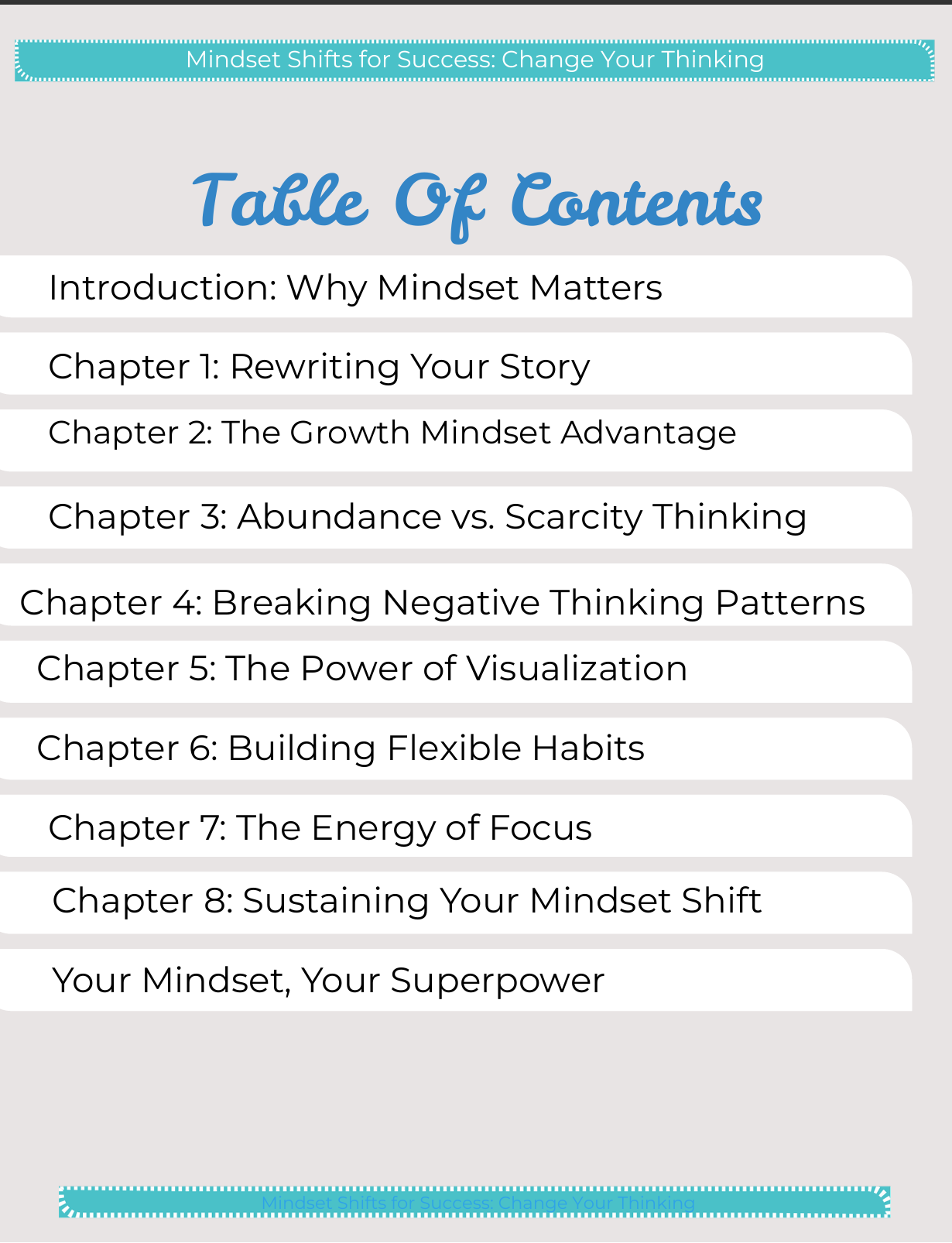 Mindset - Shift for success - Change your thinking