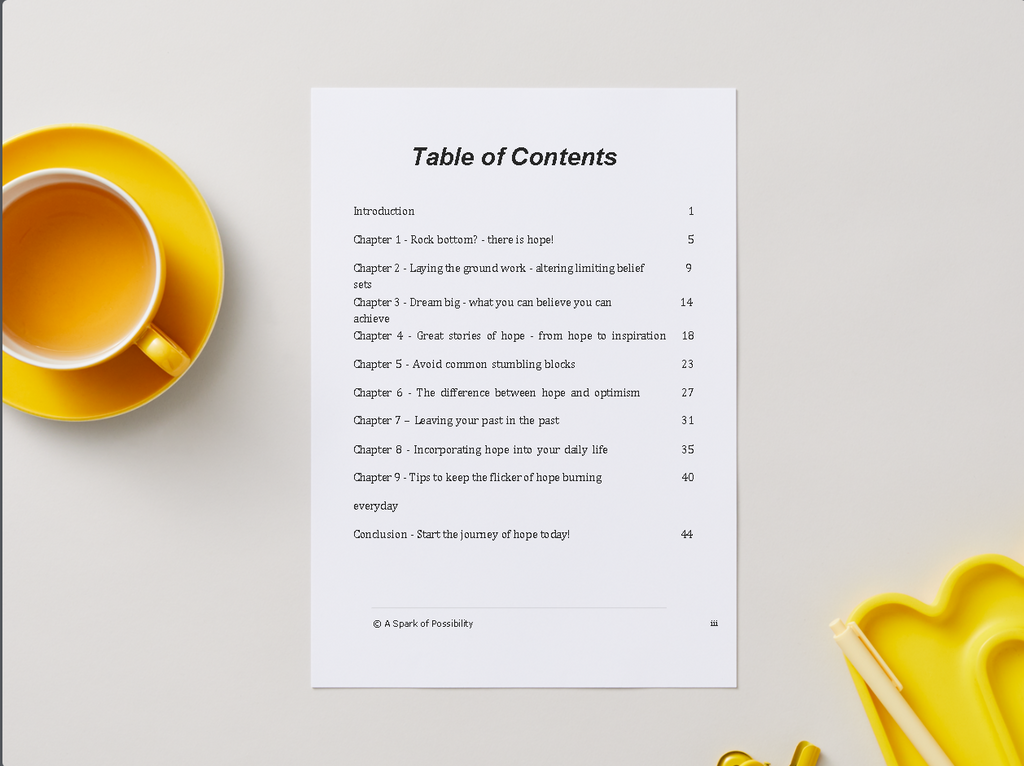 A Spark of Possibility