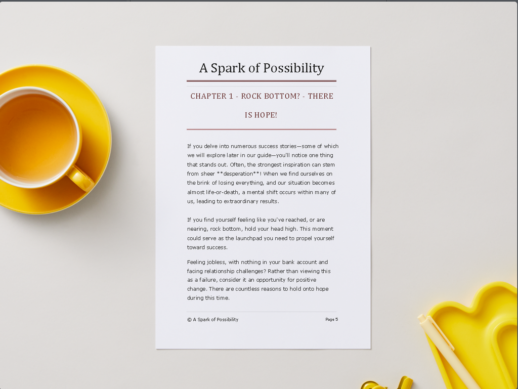 A Spark of Possibility