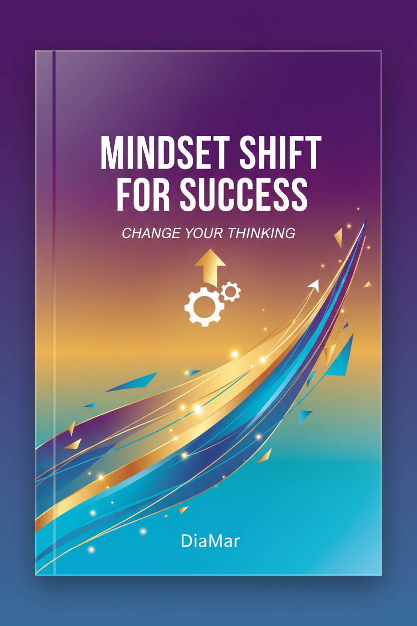 Book cover of 'Mindset Shift for Success' by DiaMar with a colorful design on a purple background.